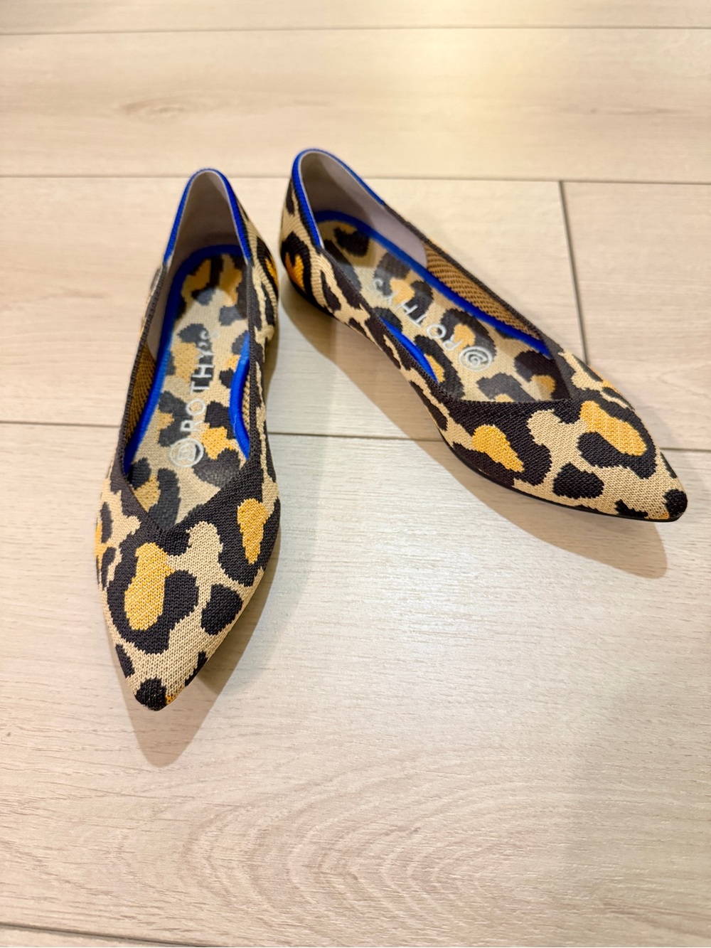 Rothy’s The Point Flats Leopard Print Size 6